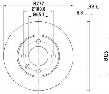 Тормозной диск HELLA 8DD355106681 (фото 1)