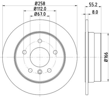 Тормозной диск HELLA 8DD355106951