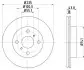 Диск гальмівний (передній) Toyota Yaris 99-05 (235x18) HELLA (8DD355107281) зображення 1