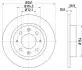 Гальмівний диск HELLA (8DD355107371) зображення 4