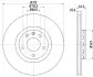 Фото Диск гальмівний (передній) Audi A4/A6/VW Passat 00-09 (312х25) HELLA (8DD 355 107-521) зображення 4