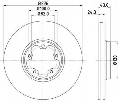 Тормозной диск HELLA 8DD355108121 (фото 1)