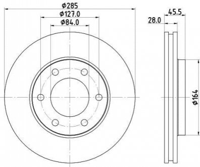 Тормозной диск HELLA 8DD355108531