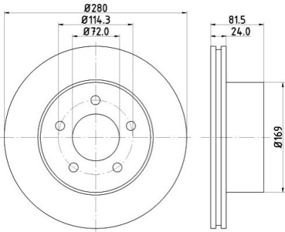 Тормозной диск HELLA 8DD355108591