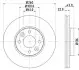 Фото Диск гальмівний (передній) Renault Megane II/Clio II/III 1.2-1.5 dCI 02- (259,6x22) (вент.) (с покр.) HELLA (8DD 355 109-331) зображення 1