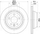 Диск тормозной зад. 314X22X75,9 (вент.) VW Touareg 2.5TDI-6. HELLA 8DD 355 109-801 (фото 4)