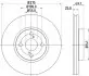 Диск гальмівний (передній) Toyota Corolla 00-18 (275x25) HELLA (8DD355110451) зображення 4