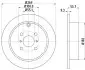 Тормозной диск HELLA (8DD355110491) изображение 4