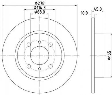 Тормозной диск HELLA 8DD355110661