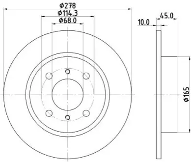 Тормозной диск HELLA 8DD355110661