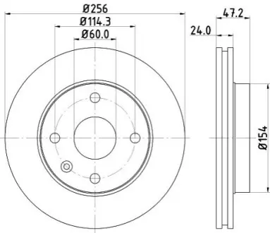 Тормозной диск HELLA 8DD355111351