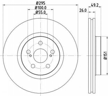 Тормозной диск HELLA 8DD355111651 (фото 1)
