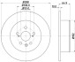 PRO TOYOTA Диск гальмівний задн. Avensis 99- HELLA 8DD355111701 (фото 4)