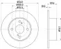 Фото TOYOTA Гальмівний диск задн. COROLLA 1.4, 1.6, 1.9 99- HELLA (8DD 355 111-711) изображение 4