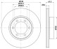 Диск тормозной перед. Toyota Land Cruiser 3.0-4.0 03- HELLA 8DD 355 111-861 (фото 4)