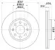 Диск гальмівний (передній) Fiat Punto 08-/Opel Corsa D/E 06- (257x22) (вентильований) HELLA (8DD355112581) зображення 4