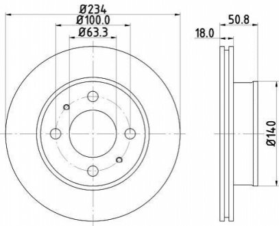 Тормозной диск HELLA 8DD355112761