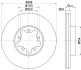 Диск тормозной перед. Ford Transit 330/350 (300X28) 06- HELLA 8DD 355 113-281 (фото 4)