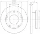Фото Диск гальмівний (задній) Ford Transit V347 06- (280x16) HELLA (8DD 355 113-811) зображення 5