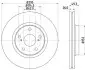 Фото Тормозной диск перед. Toyota Auris, Avensis, Verso 1.6-2.2D 03.07- HELLA (8DD 355 114-281) изображение 4