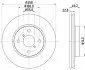 Диск гальмівний (передній) Toyota Yaris 1.0-1.5 10- (258x22) HELLA (8DD355114311) зображення 4