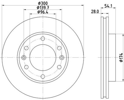 Тормозной диск HELLA 8DD355114341