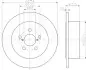 Диск гальмівний (задній) Subaru Legacy/Outback 98-09 (274x10) HELLA (8DD355114-641) зображення 2