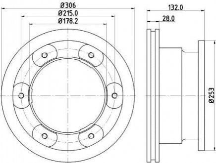 Тормозной диск HELLA 8DD355115551