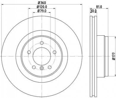 Тормозные диски перед. Land Rover Range Rover III 05- HELLA 8DD 355 115-611