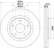 Тормозной диск перед. C4/Compass/Patriot/ASX/Outlander/4008 06- 1.6-3.6 (PRO) HELLA 8DD355115-911 (фото 2)