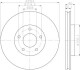 Тормозной диск перед. C4/Compass/Patriot/ASX/Outlander/4008 06- 1.6-3.6 (PRO) HELLA 8DD355115-911 (фото 3)