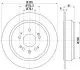 Диск гальмівний (задній) Honda Accord VIII/IX 08- (305x9) HELLA (8DD355116-111) зображення 2