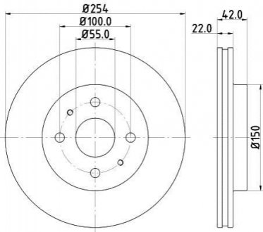 Тормозной диск HELLA 8DD355116541