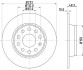 Гальмівний диск задн. Golf/T-Roc/Touran/Caddy/Bora/Jetta/Eos/Yeti/Octavia/Superb 04- HELLA 8DD 355 116-971 (фото 5)