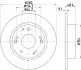 Диск гальмівний (задній) Honda Accord VII 03-08 (259.7x9.2) (з покриттям) (повний) HELLA (8DD355117091) зображення 4