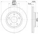 Диск гальмівний (передній) Nissan Juke 1.2/1.6/1.5dCi 10- (280x24) HELLA (8DD355117321) зображення 4