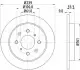 Диск гальмівний 55040 HELLA (8DD355117871) зображення 4