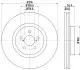 Диск гальмівний (передній) Subaru Forester/Legacy/Outback 03- (315.8x30) HELLA (8DD355117921) зображення 4