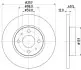 Фото PRO FIAT Гальмівний диск передн. 500 09 10-, LANCIA, ALFA ROMEO HELLA (8DD 355 117-931) зображення 4