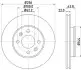 Тормозной диск перед. Accent/Solaris/Rio 10- 1.1-1.6 (PRO) HELLA (8DD355117-981) изображение 4