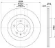 Фото Диск гальмівний (задній) Audi A6/A7 Sportback 10-(330x22) HELLA (8DD 355 118-021) зображення 1