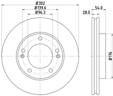 Диск гальмівний 54473PRO HELLA 8DD355118081