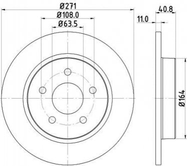 Диск гальмівний 55390PRO HELLA 8DD355118221