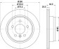 Гальмівний диск зад. F30/F80/F34/F31/F36/F33/F83 11- 1.5-3.0 (PRO) HELLA 8DD 355 118-271 (фото 4)