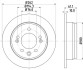 Гальмівний диск зад. Ceed/Sportage/i30/ix35 11- HELLA 8DD355118-861 (фото 4)