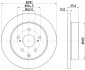 PRO TOYOTA Гальмівнй диск задн. Rav 4 III,IV 2.0-2.2 06- HELLA 8DD 355 118-881 (фото 4)