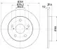 Диск гальмівний (задній) Toyota Auris/ Corolla 06- (259x9) HELLA (8DD355118-981) зображення 4