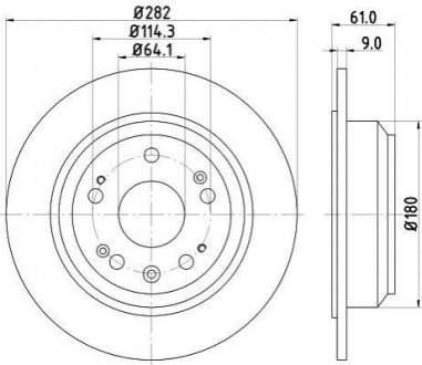 Диск гальмівний 54658PRO HELLA 8DD355119041