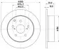 Диск тормозной 54681PRO HELLA (8DD355119121) изображение 4