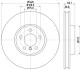 Диск тормозной перед. левый BMW 5 (F07, F10, F11, F18), 6 (F12, F13, F06), 7 (F01, F02, F03, F04) 3.0/3.5/4.0D 09- HELLA 8DD 355 119-261 (фото 4)